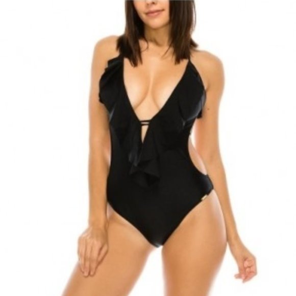 SASSY BLACK BIKINI SWIMSUIT - Picture 1 of 3